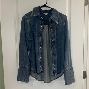a.n.a Women's Blue Denim Jean Jacket